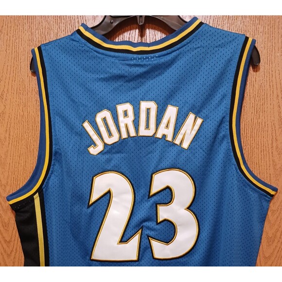 Michael Jordan (Mitch/Ness)-(Wizards)-(Jersey)-(Blue)-(Good Cond.)-(XL)-$100.00 - Picture 7 of 12